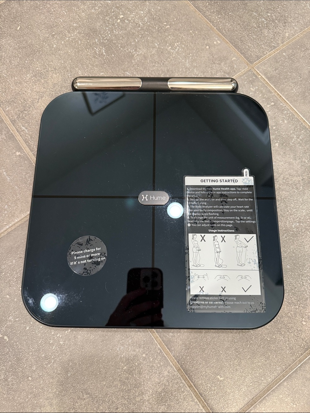 Hume Smart Body Scale in Gloss Black